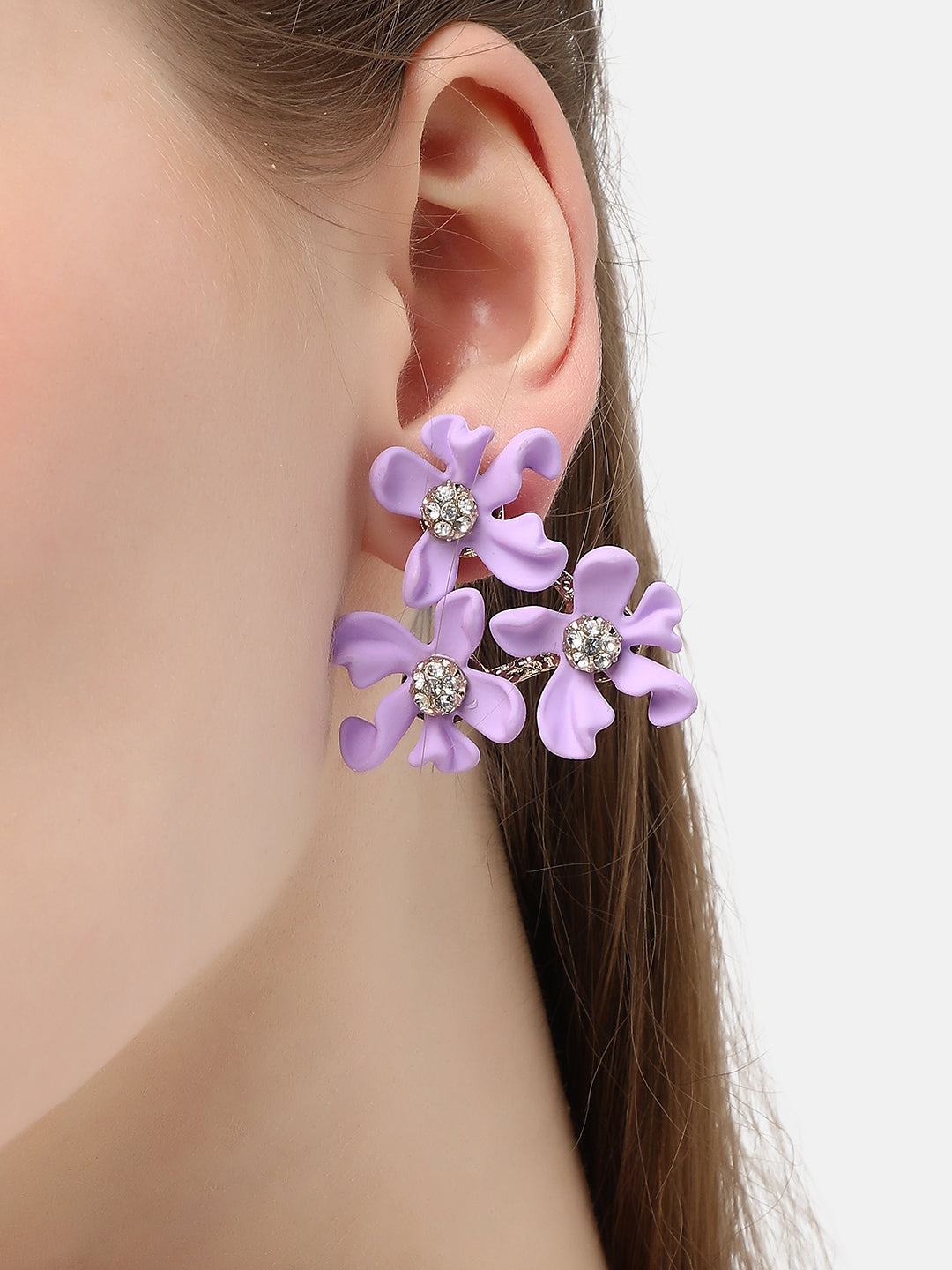 GOLD PLATED PARTY DESIGNER DROP EARRING FOR WOMEN
