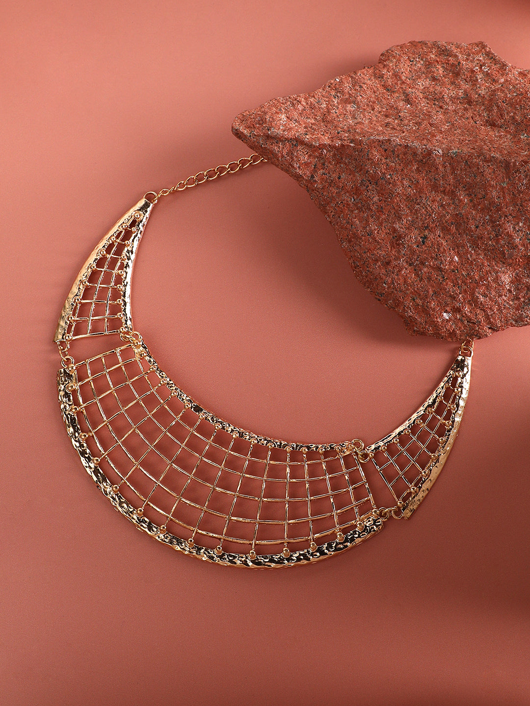Gold Plated Designer Stone Party Necklace