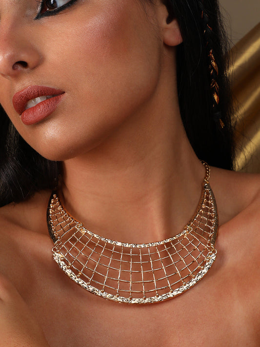 Gold Plated Designer Stone Party Necklace