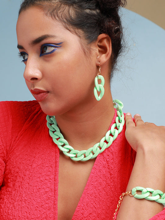 Trendy Designer Casual Necklace and Earring Set