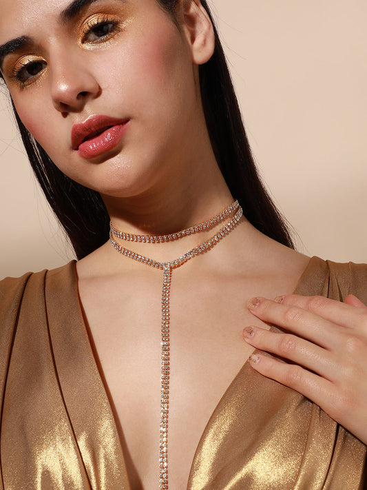 Gold Plated Designer Party Necklace