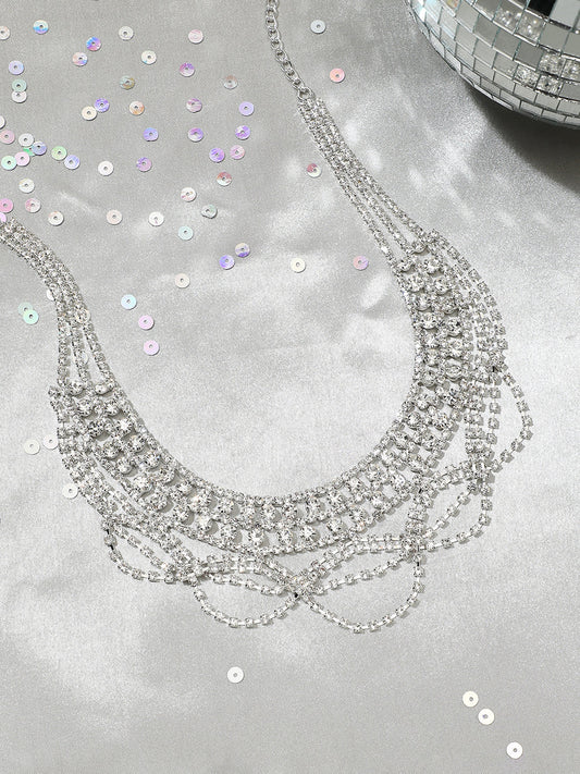 Silver Plated Designer Party Necklace