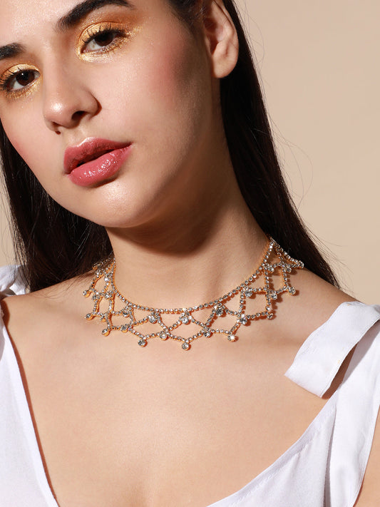 Silver Plated Designer Party Necklace