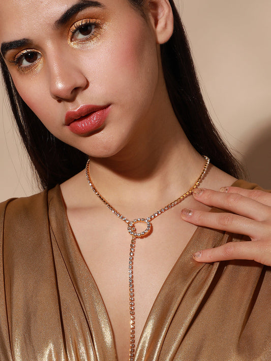 Gold Plated Designer Party Necklace