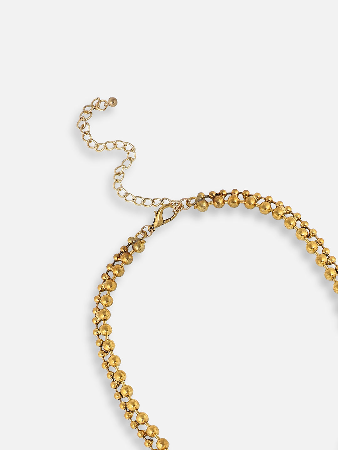 GOLD PLATED PARTY DESIGNER STONE STATEMENT NECKLACE FOR WOMEN
