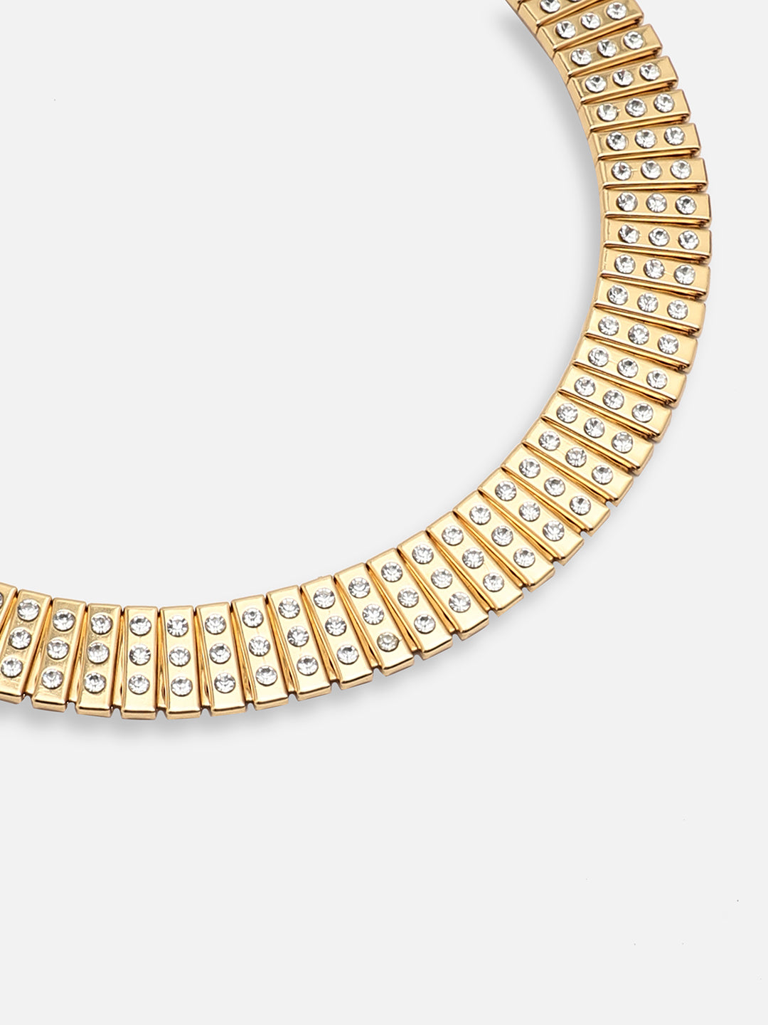 SILVER PLATED PARTY DESIGNER STONE CHOKER NECKLACE FOR WOMEN