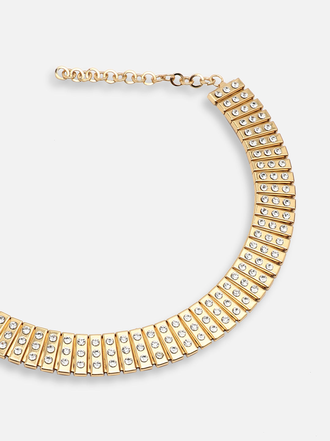 SILVER PLATED PARTY DESIGNER STONE CHOKER NECKLACE FOR WOMEN