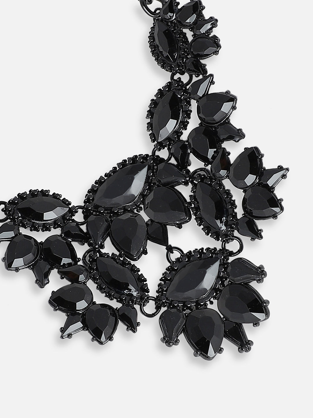 GOLD PLATED PARTY DESIGNER STONE STATEMENT NECKLACE FOR WOMEN