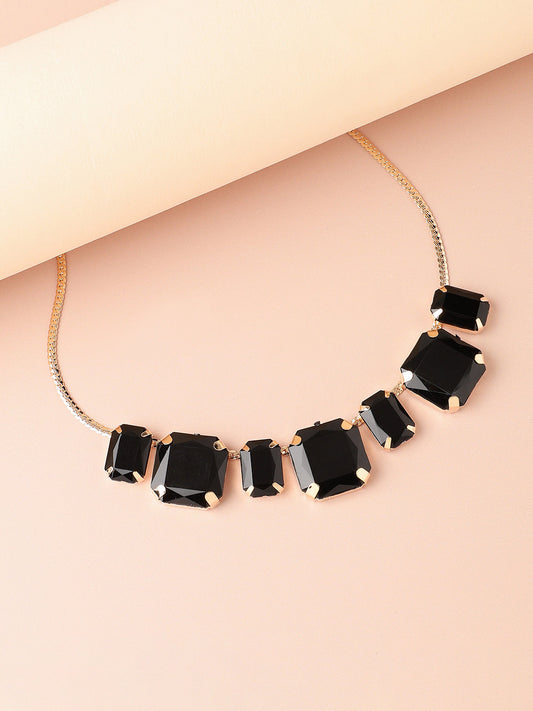 Gold Plated Designer Stone Party Necklace For Women