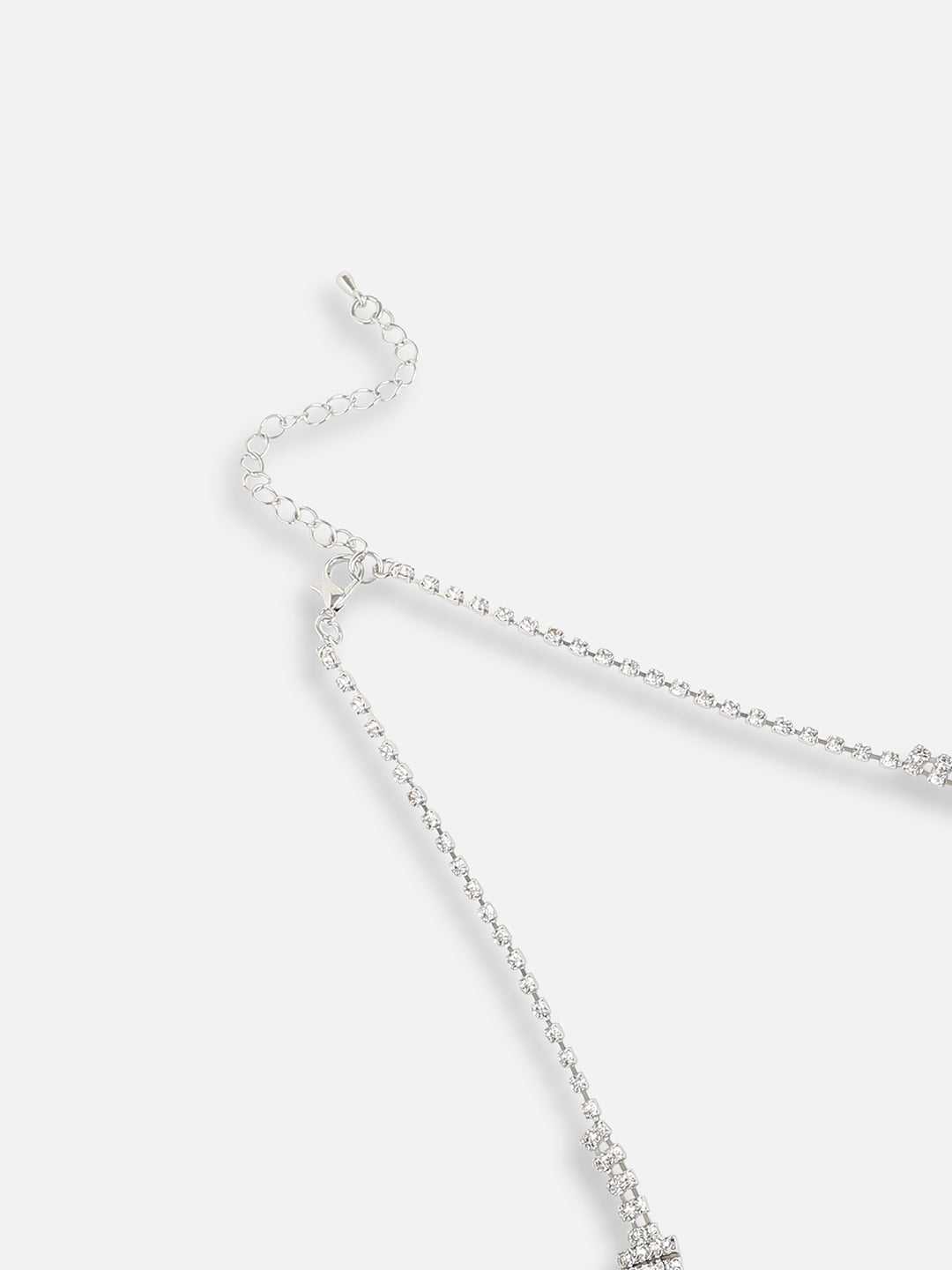 Silver Plated Designer Stone Party Necklace For Women