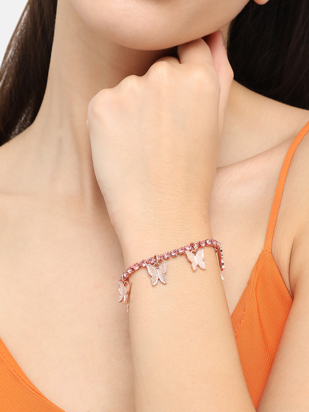 Gold Plated Designer Stone Party Bracelet For Women