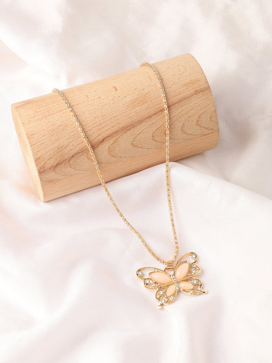 Gold Plated Designer Stone Casual Necklace For Women