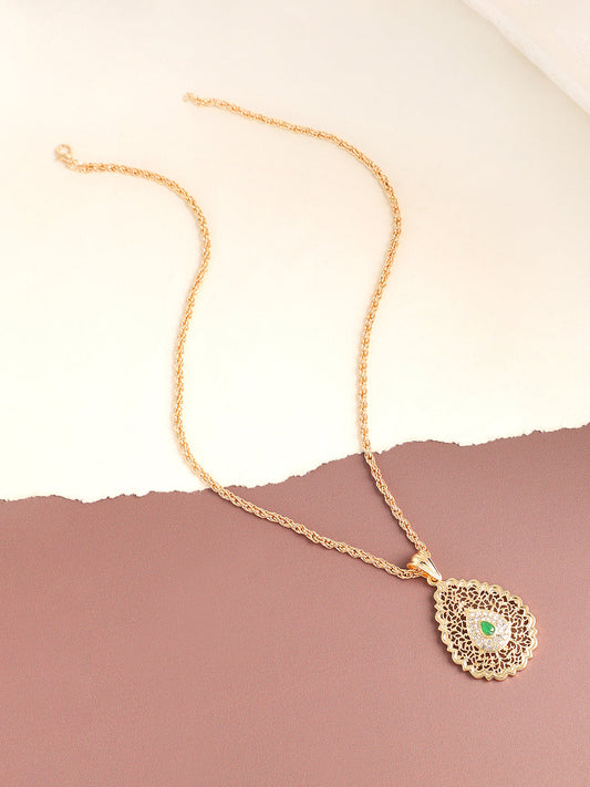 Gold Plated Designer Stone Party Necklace For Women