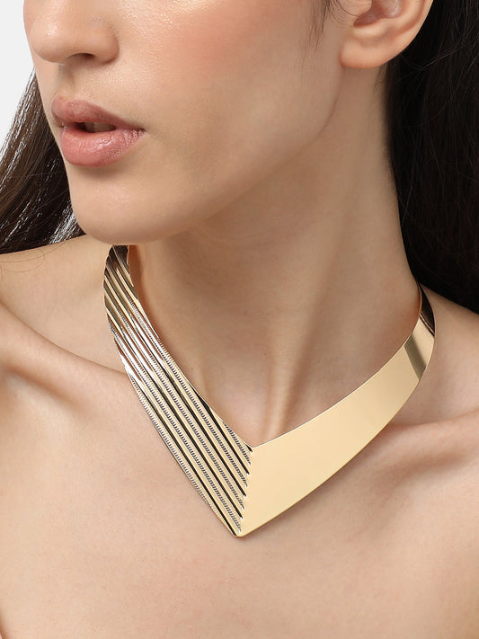 Gold Plated Designer Party Necklace For Women