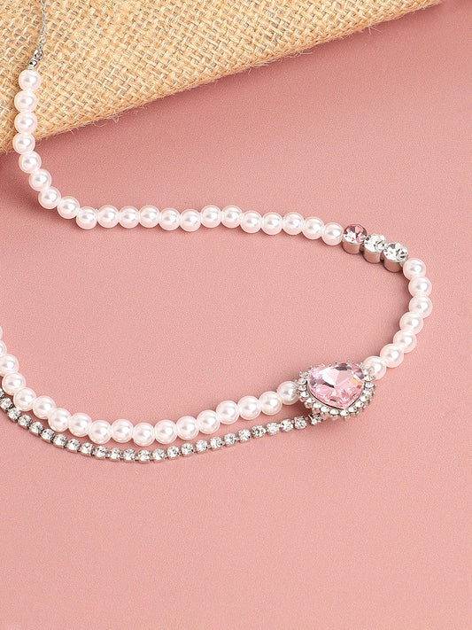 Gold Plated Designer Stone Casual Necklace For Women