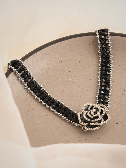 GOLD PLATED PARTY DESIGNER STONE CHOKER NECKLACE FOR WOMEN