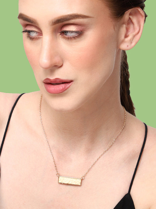 GOLD PLATED CASUAL DESIGNER NECKLACE FOR WOMEN