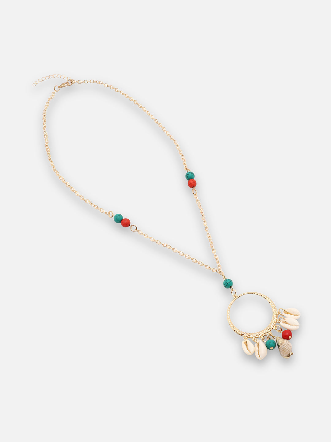 GOLD PLATED PARTY DESIGNER STONE NECKLACE AND EARRING SET FOR WOMEN