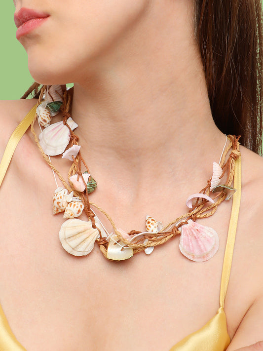 GOLD PLATED PARTY DESIGNER STONE STATEMENT NECKLACE FOR WOMEN