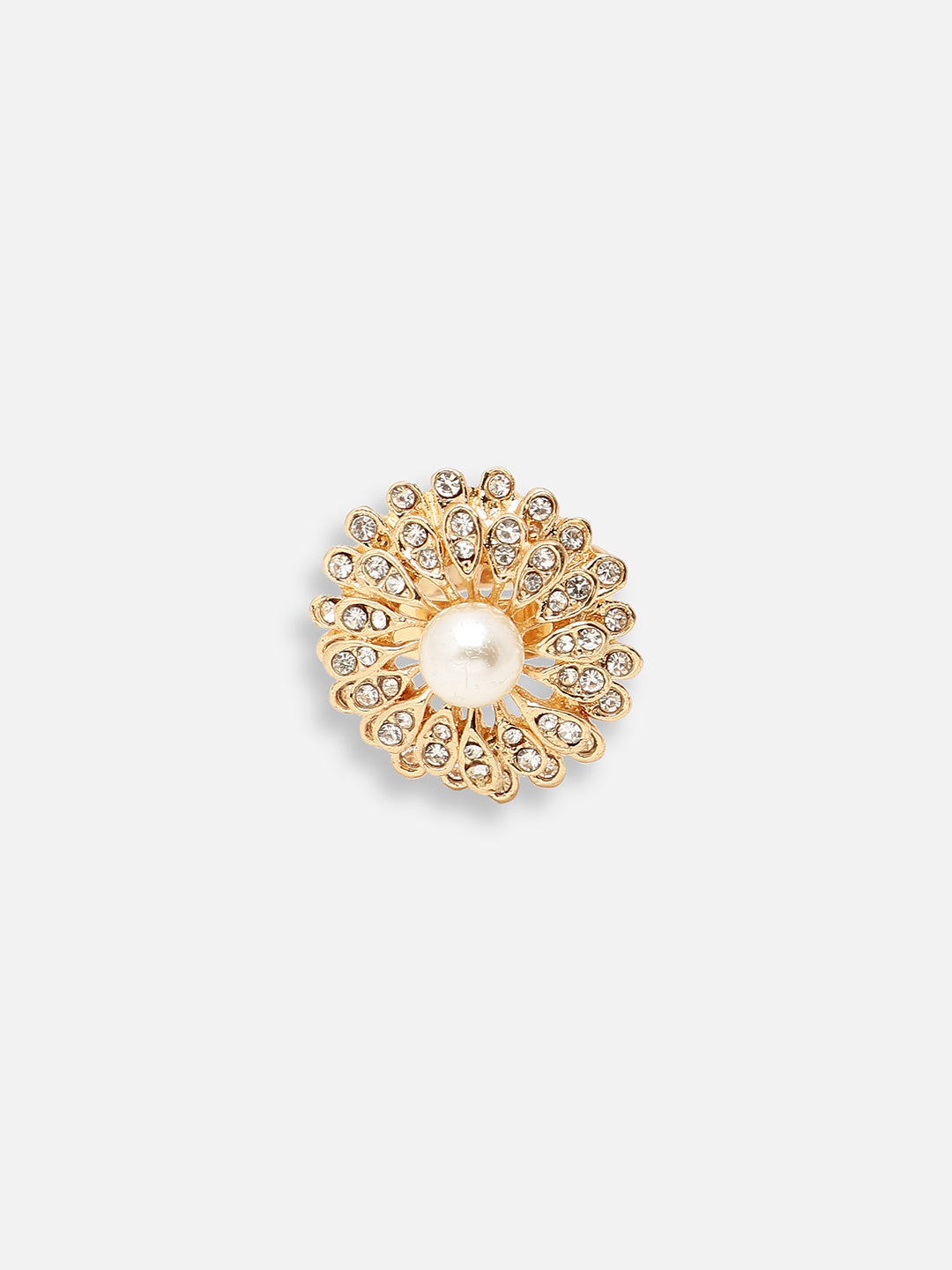 GOLD PLATED PARTY DESIGNER STONE RING FOR WOMEN