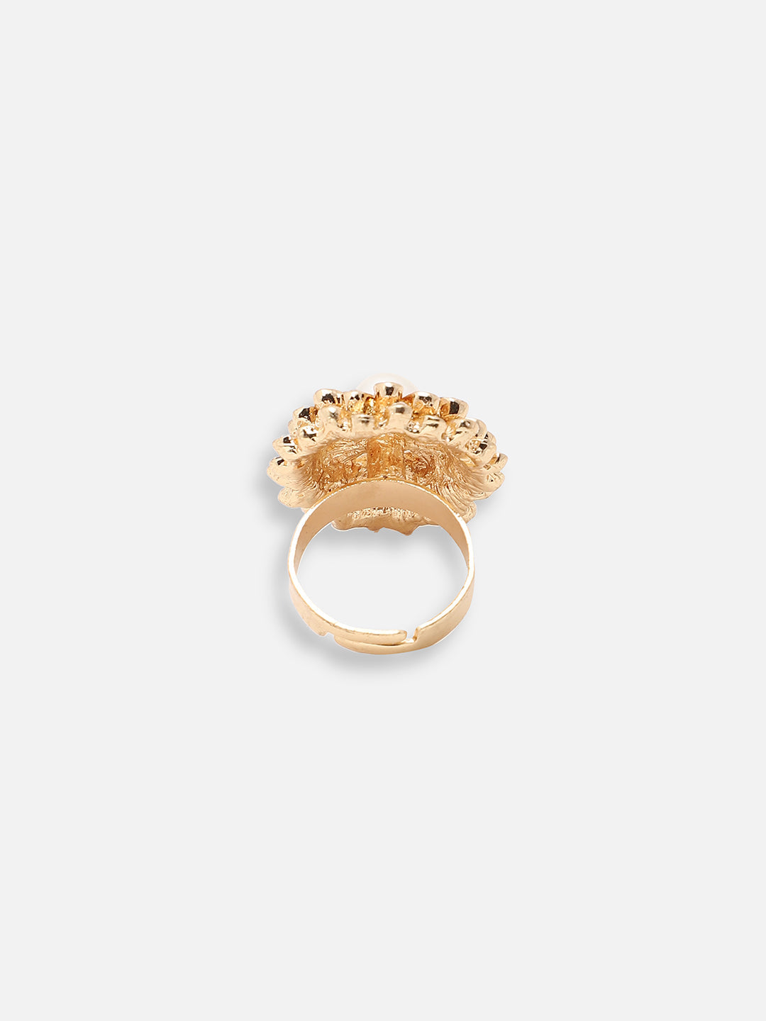 GOLD PLATED PARTY DESIGNER STONE RING FOR WOMEN