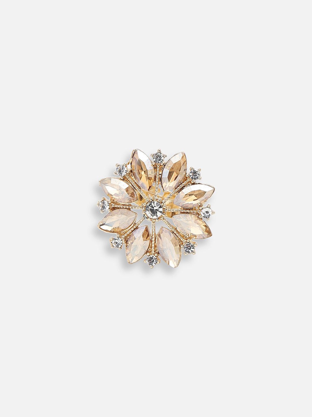GOLD PLATED PARTY DESIGNER STONE RING FOR WOMEN