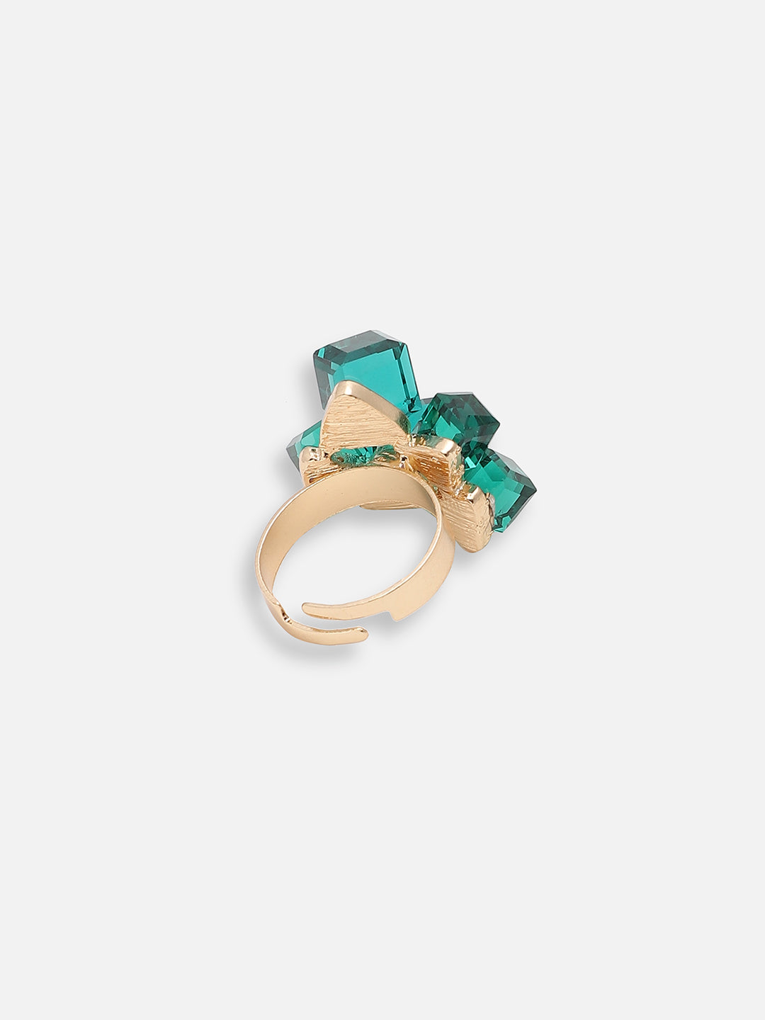 GOLD PLATED PARTY DESIGNER STONE RING FOR WOMEN