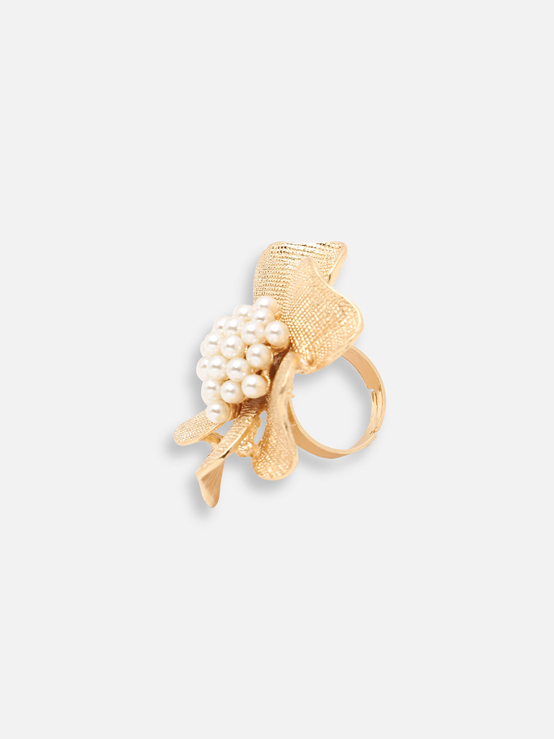 GOLD PLATED PARTY DESIGNER STONE RING FOR WOMEN
