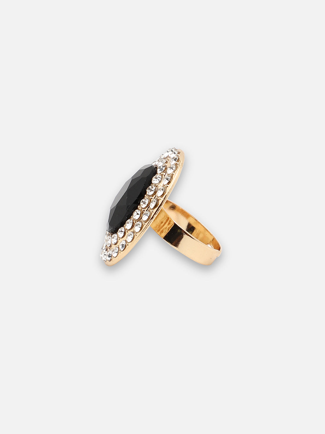 GOLD PLATED PARTY DESIGNER STONE RING FOR WOMEN