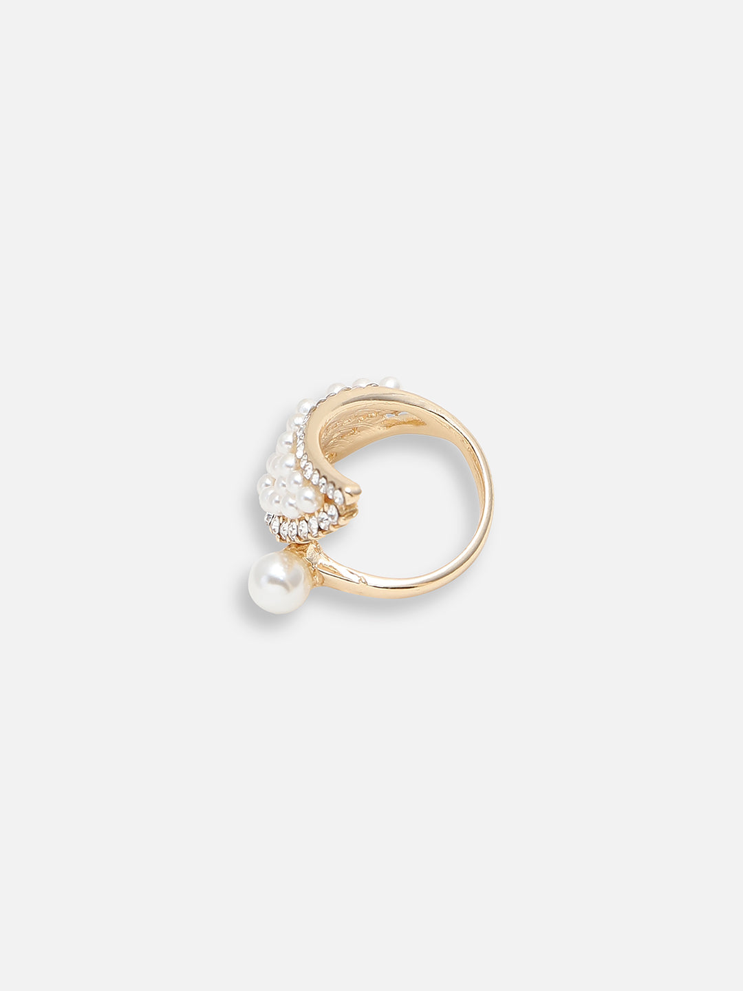 GOLD PLATED PARTY DESIGNER STONE RING FOR WOMEN