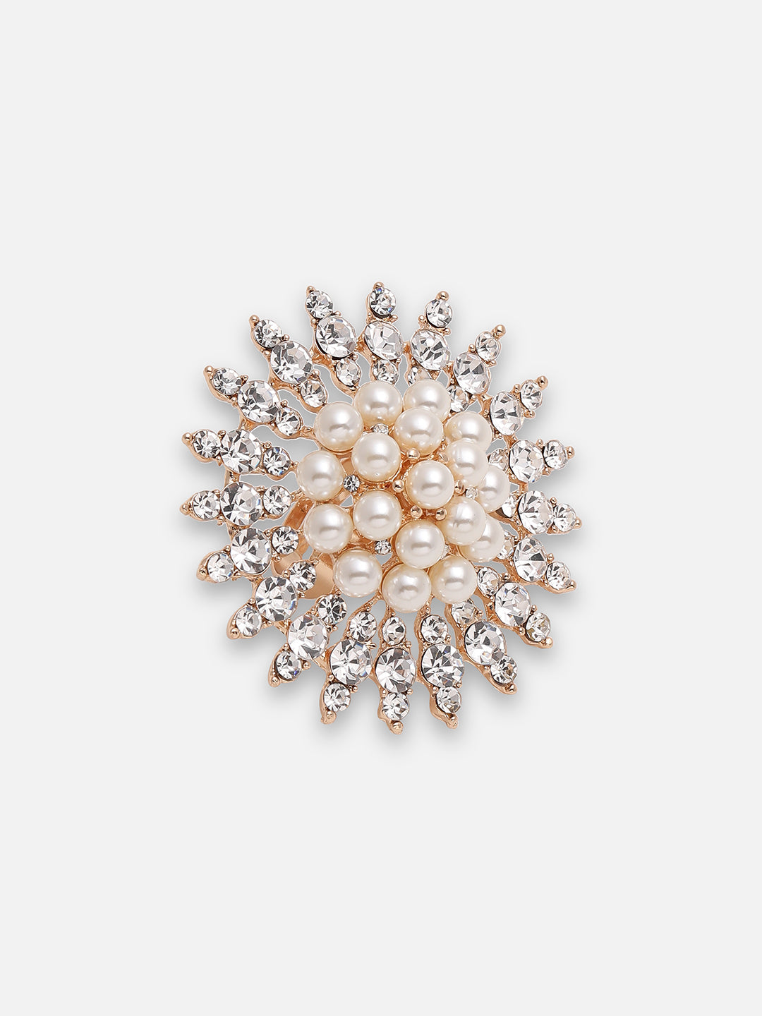 GOLD PLATED PARTY DESIGNER STONE RING FOR WOMEN