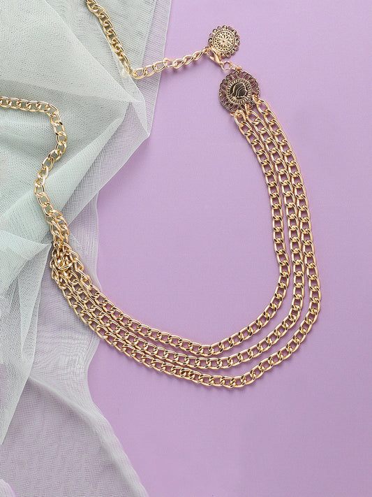Gold Plated Designer Party Waist Chain For Women