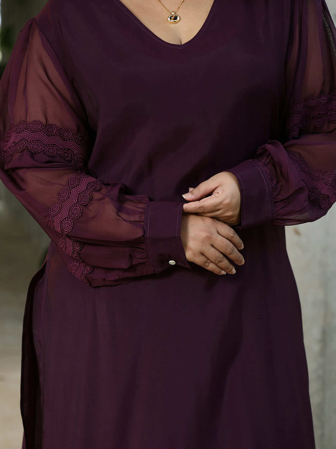 Solid Flared Kurta Set