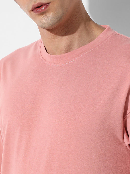 Oversized Solid Peach Casual Co-Ord Set