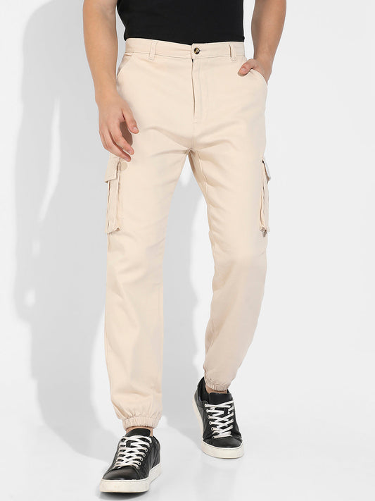 Cuffed Hem Cargo Trousers