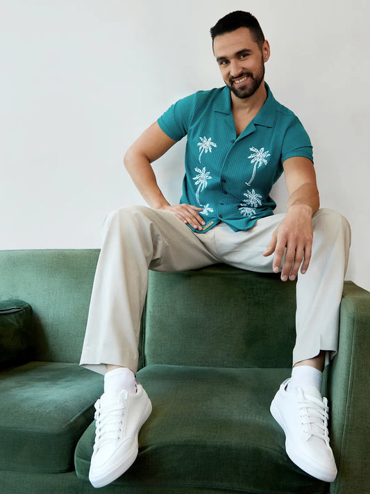 Palm Tree Knit Shirt