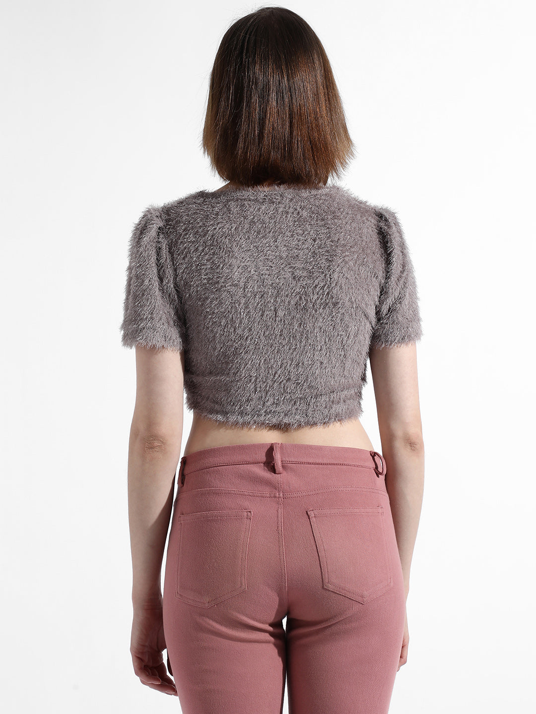GREY TEXTURED TOP