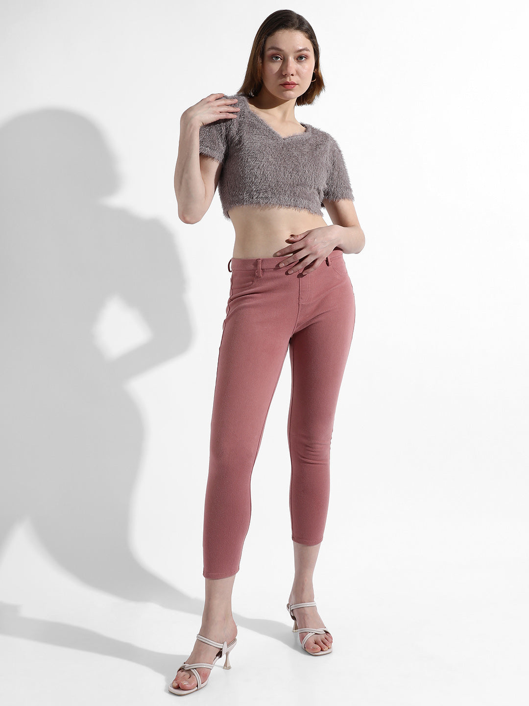 GREY TEXTURED TOP