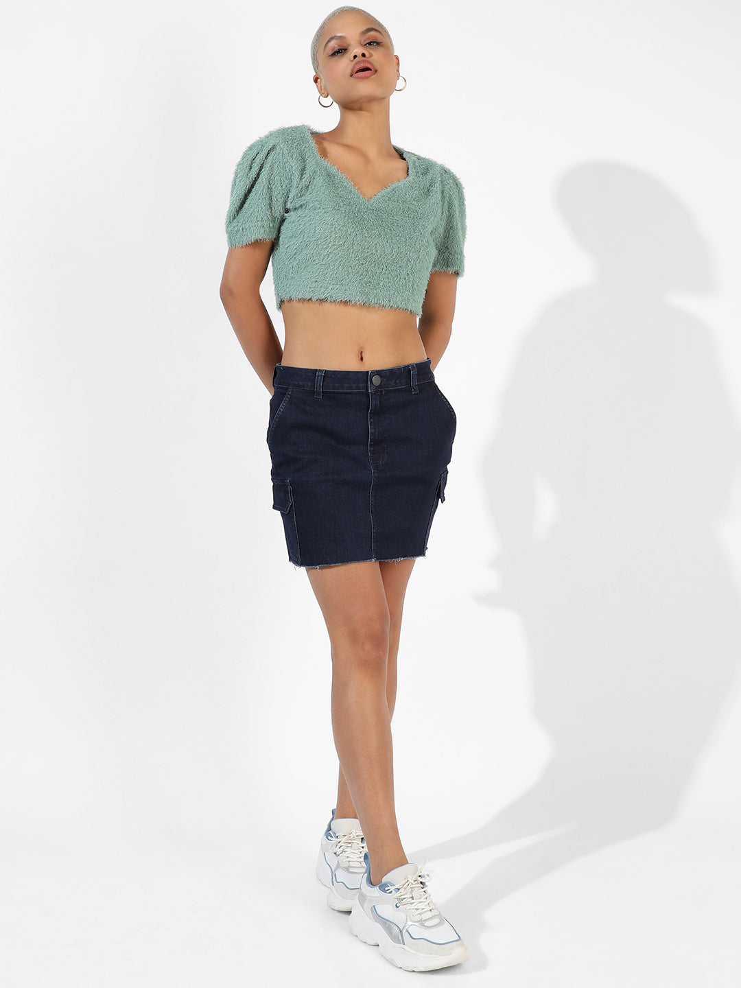 SAGE GREEN TEXTURED TOP