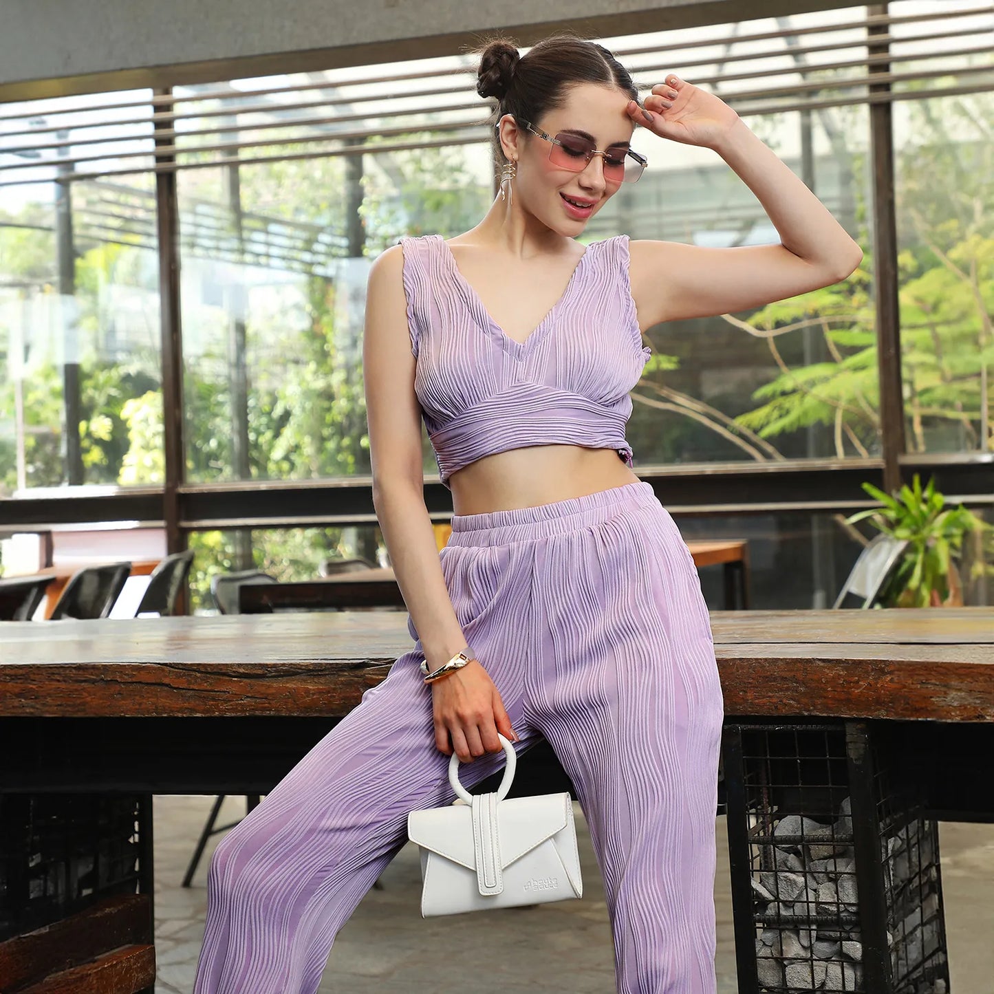 Lilac Textured Co-Ord Set