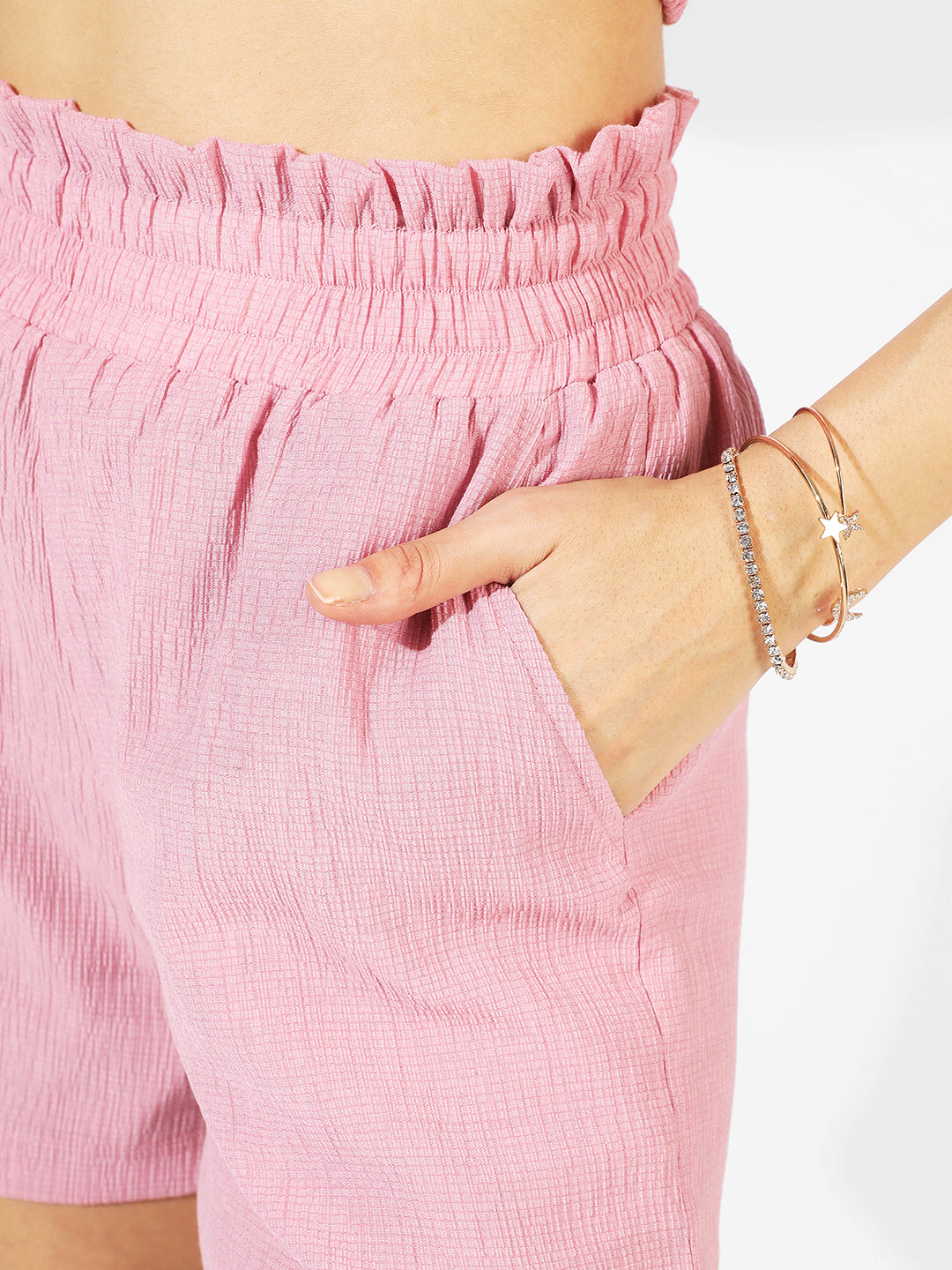 Salmon Pink Solid Co-Ord Set