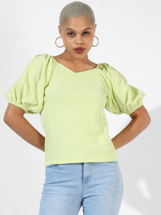 Solid Lime Green Top