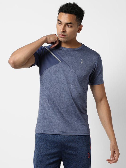Contrast Heathered Activewear T-Shirt