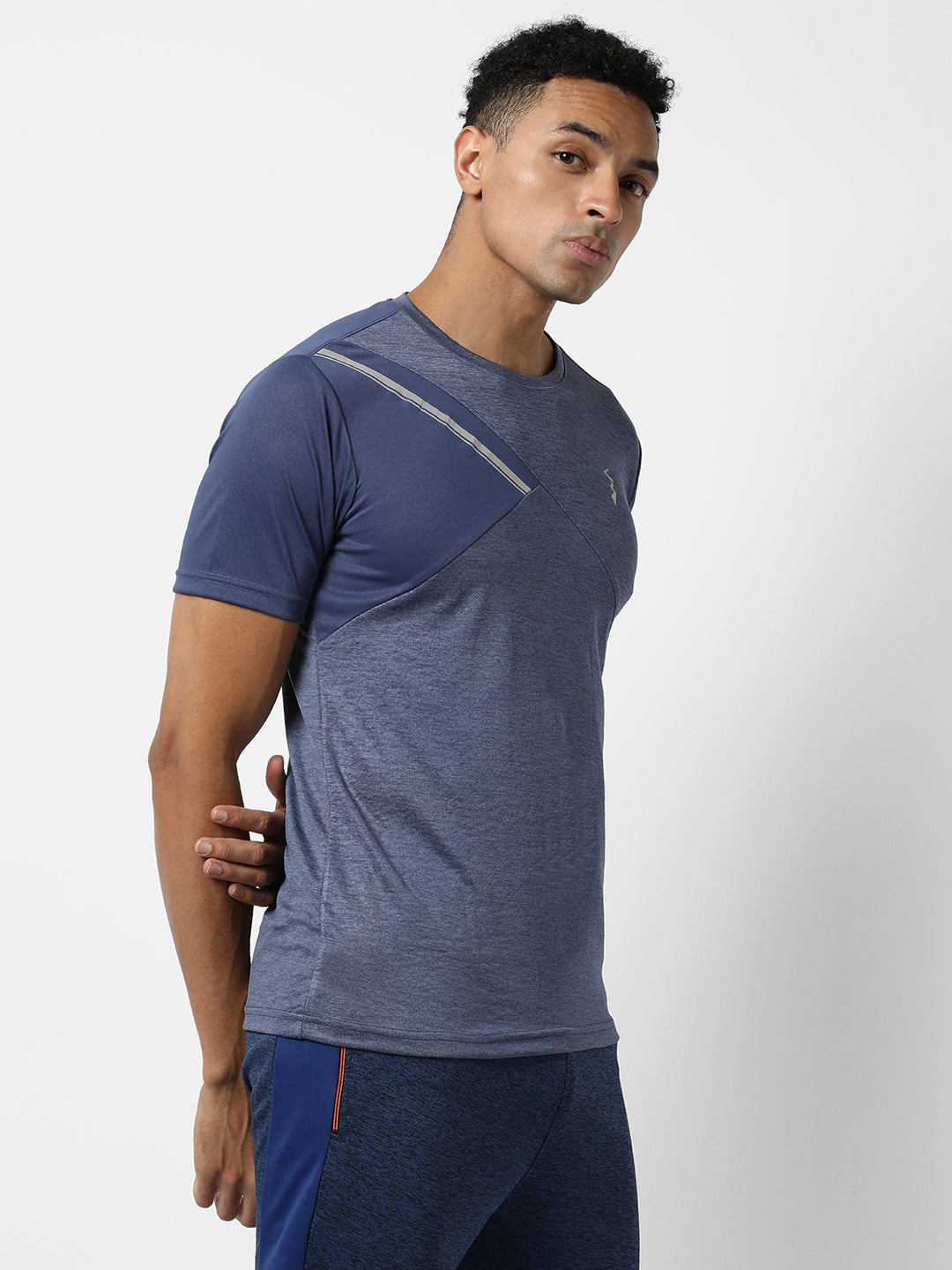 Contrast Heathered Activewear T-Shirt