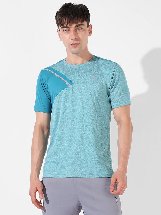 Contrast Heathered Activewear T-Shirt
