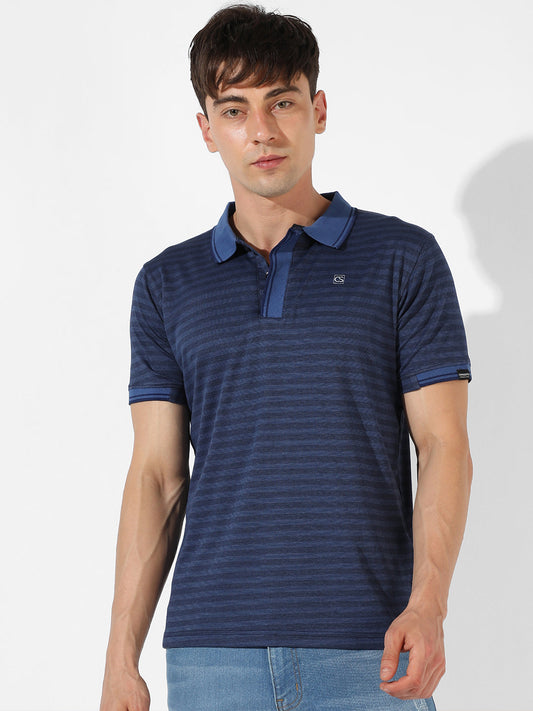 Horizontal Striped Polo T-Shirt
