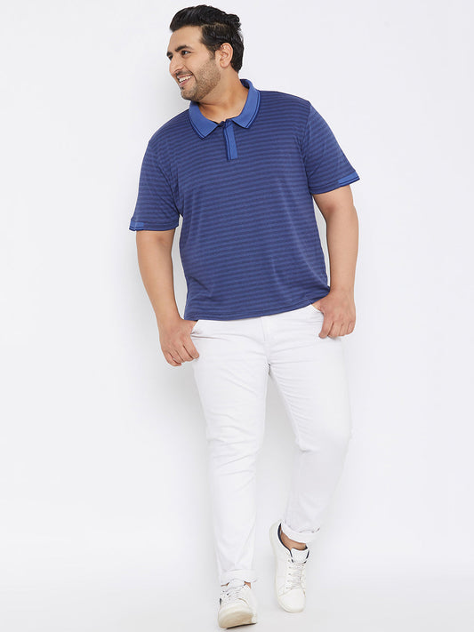 Striped Half Sleeve Casual T-Shirt