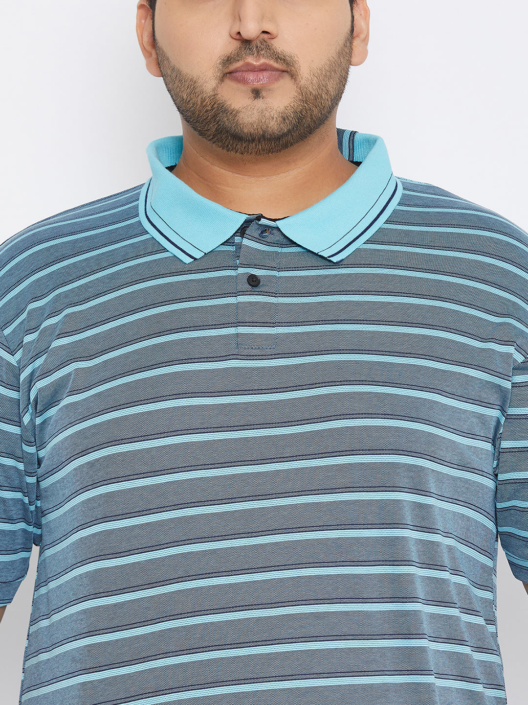 MEN STYLISH STRIPED HALF SLEEVE CASUAL T-SHIRT