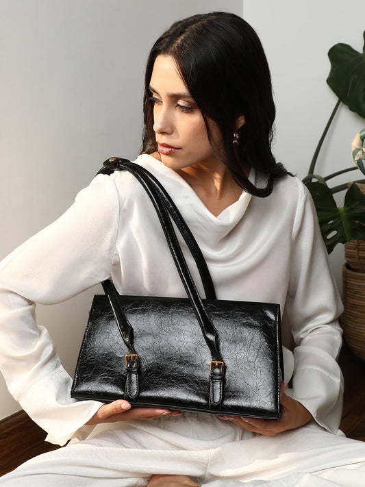 The Coreline Satchel Bag - Onyx Black