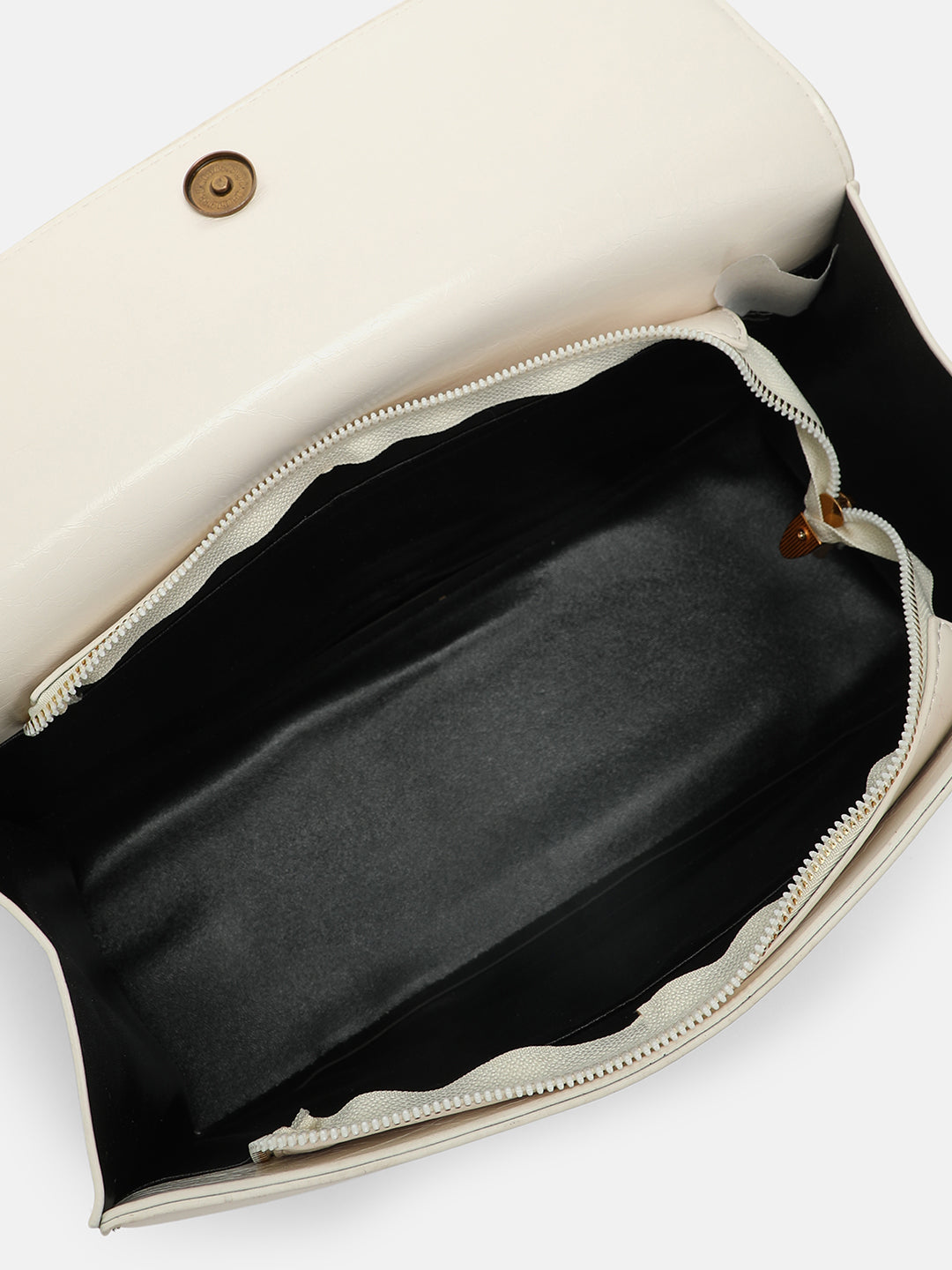 The Coreline Satchel Bag - Ecru White